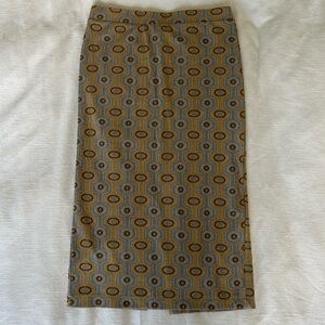 ZARA Pattern Midi Skirt (M)